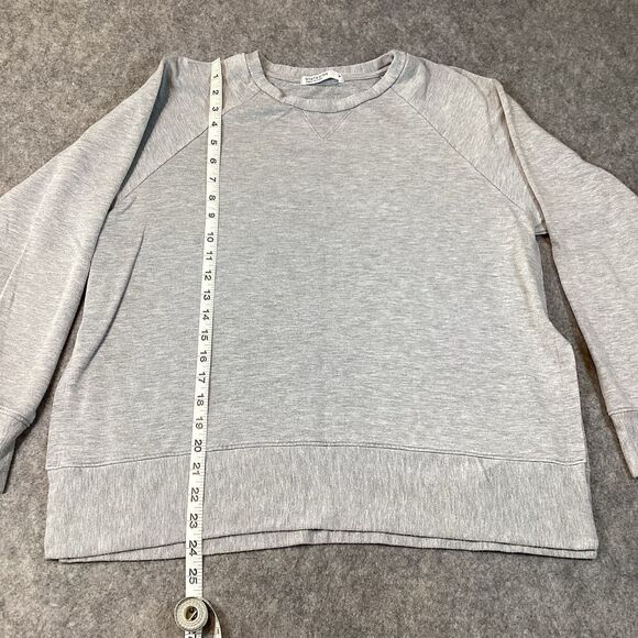 Stateside Women’s Medium Sweatshirt Crew Neck Light Gray Pullover Casual Boho - Picture 4 of 13